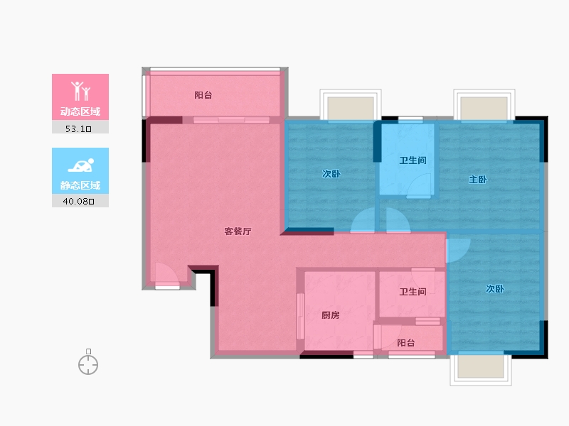 广东省-广州市-荔城一品山湖-83.20-户型库-动静分区