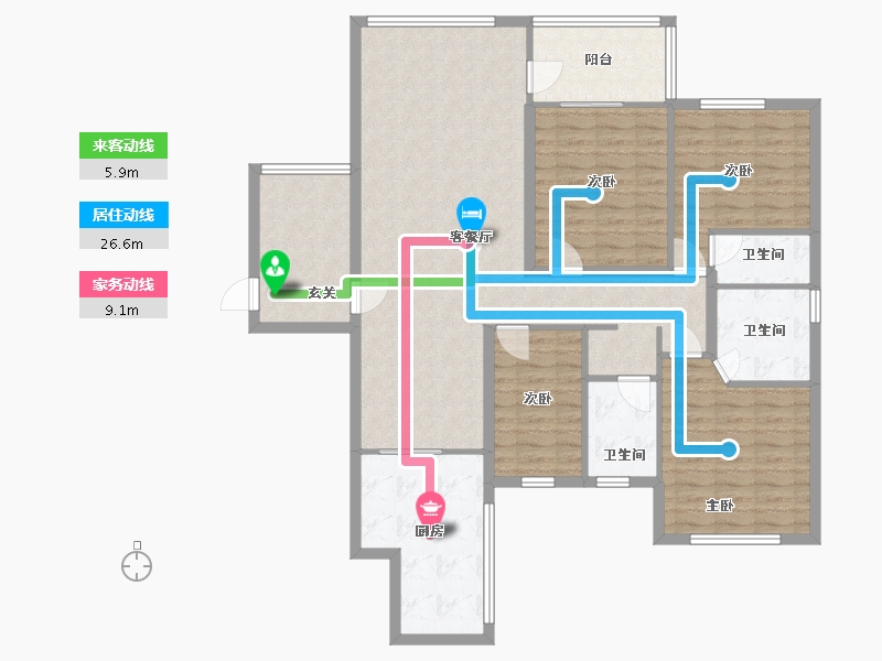 广西壮族自治区-百色市-碧园中央尊府-128.00-户型库-动静线