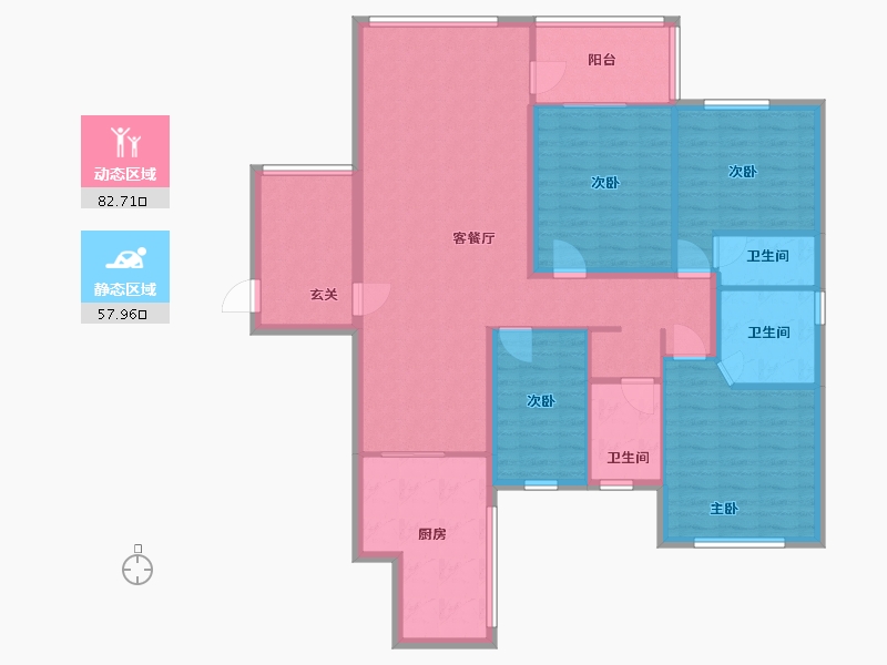 广西壮族自治区-百色市-碧园中央尊府-128.00-户型库-动静分区