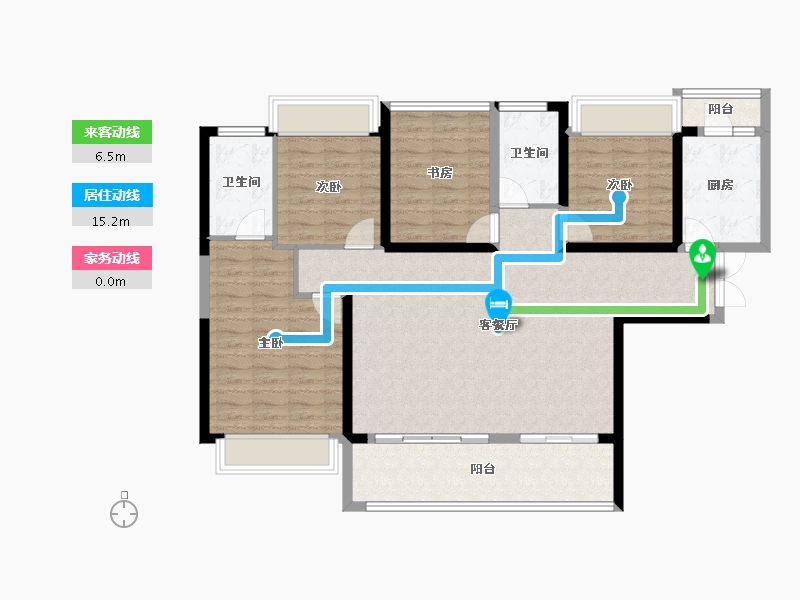 广东省-佛山市-电建地产·洺悦华府-117.01-户型库-动静线