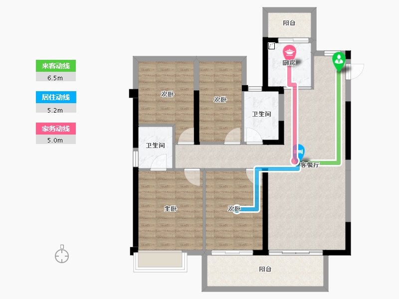 广西壮族自治区-南宁市-建发央玺-104.60-户型库-动静线