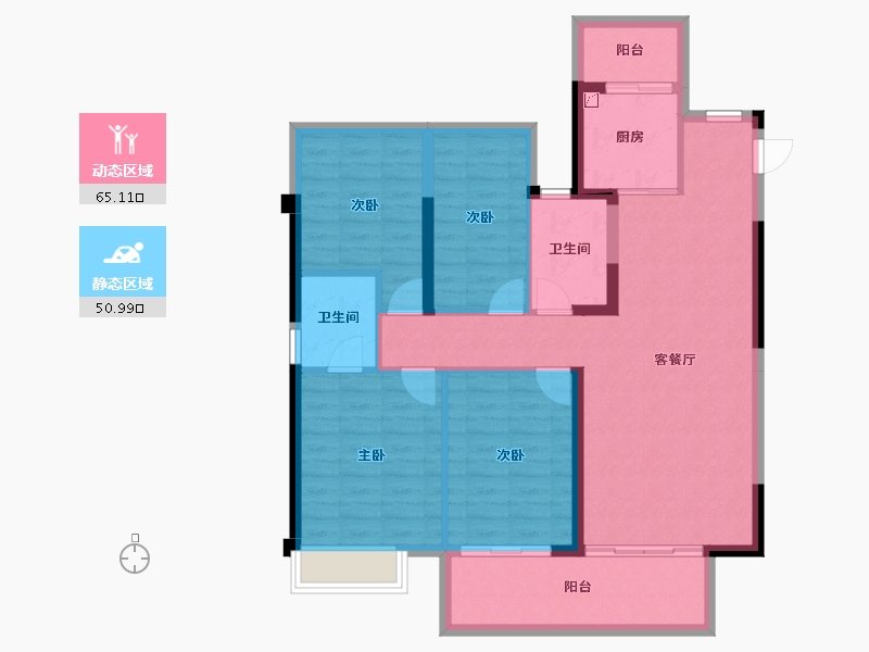 广西壮族自治区-南宁市-建发央玺-104.60-户型库-动静分区