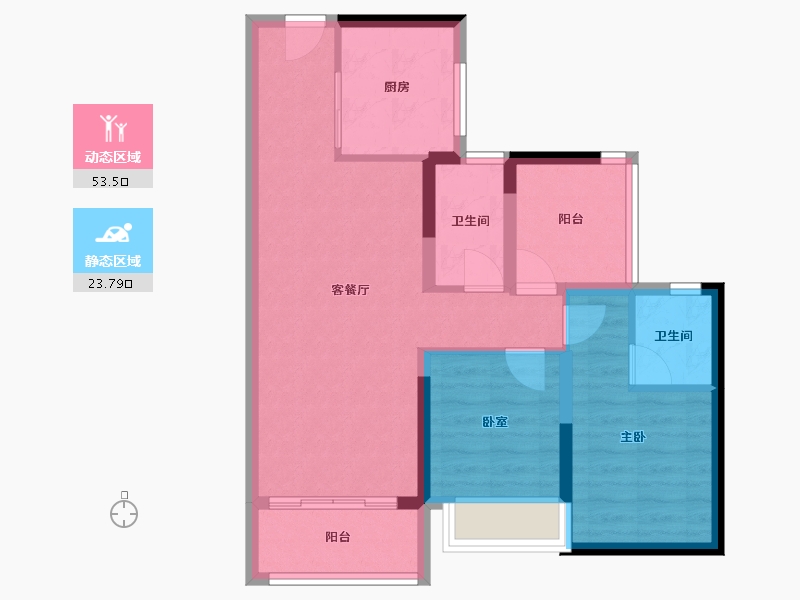 广东省-佛山市-新希望悦珑湾-68.28-户型库-动静分区