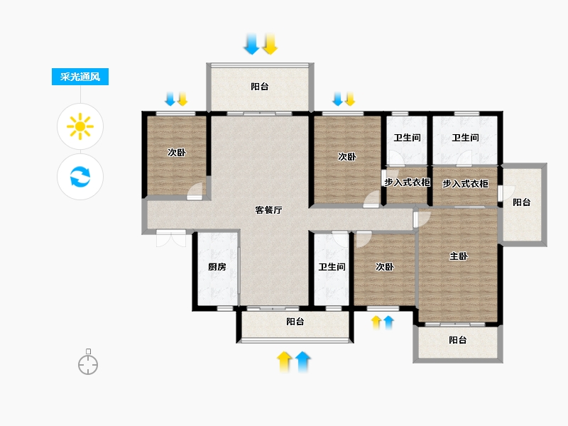 广西壮族自治区-南宁市-盛科城-182.82-户型库-采光通风