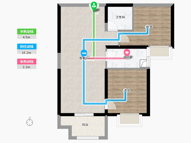 山西省-太原市-碧桂园云顶·云汇-64.54-户型库-动静线