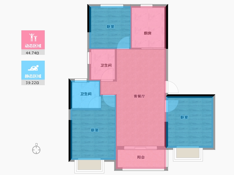 上海-上海市-大名城映晖-76.00-户型库-动静分区