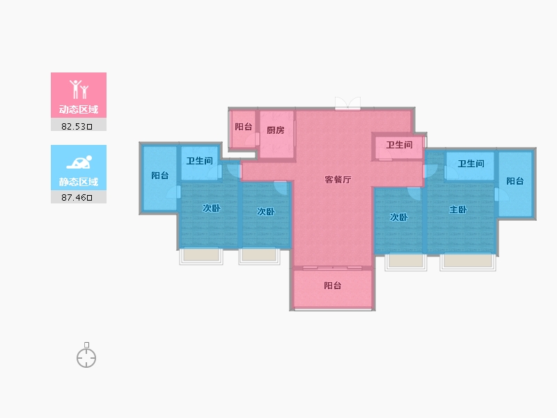 广西壮族自治区-南宁市-盛科城-152.34-户型库-动静分区