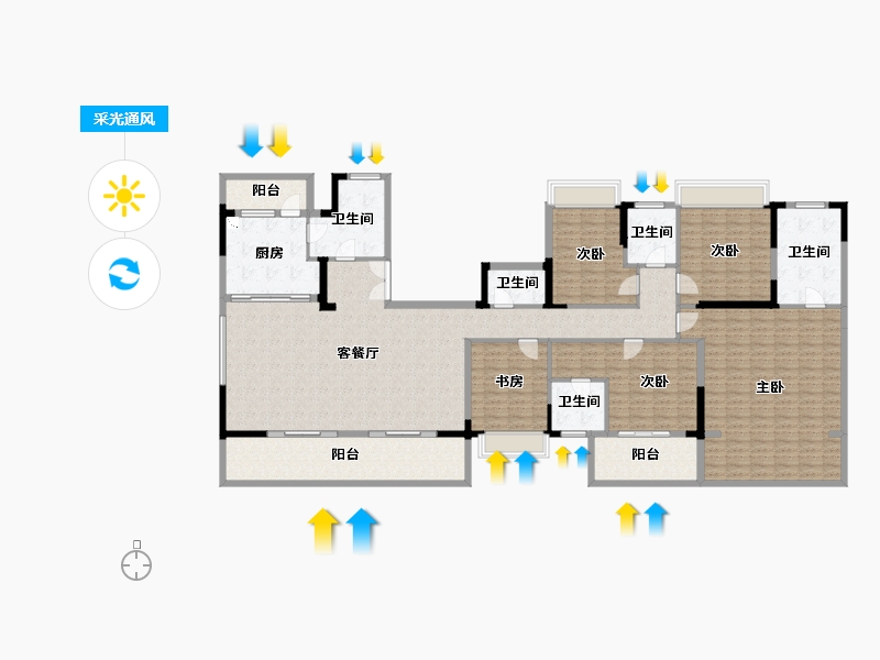 广西壮族自治区-南宁市-建发五象印月-227.84-户型库-采光通风