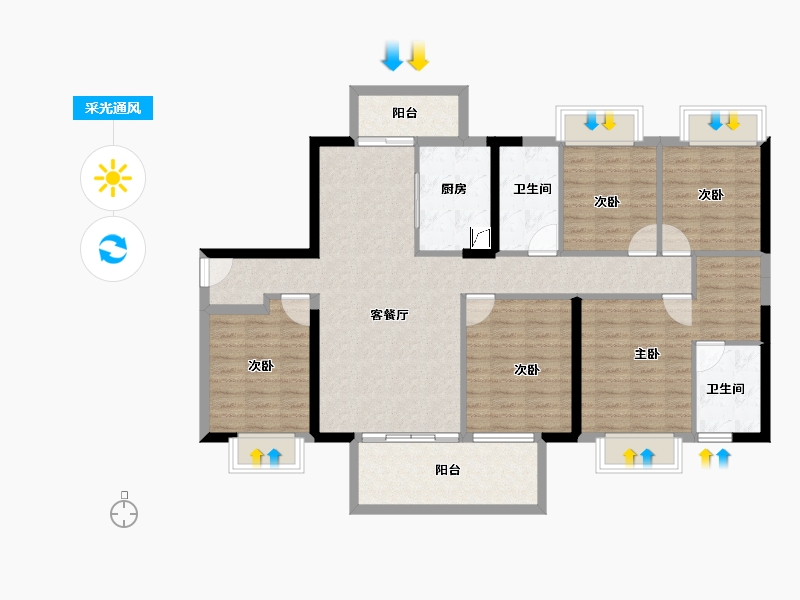 广西壮族自治区-南宁市-洋浦星-114.20-户型库-采光通风