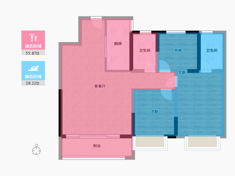 河南省-濮阳市-建业世和府-92.00-户型库-动静分区