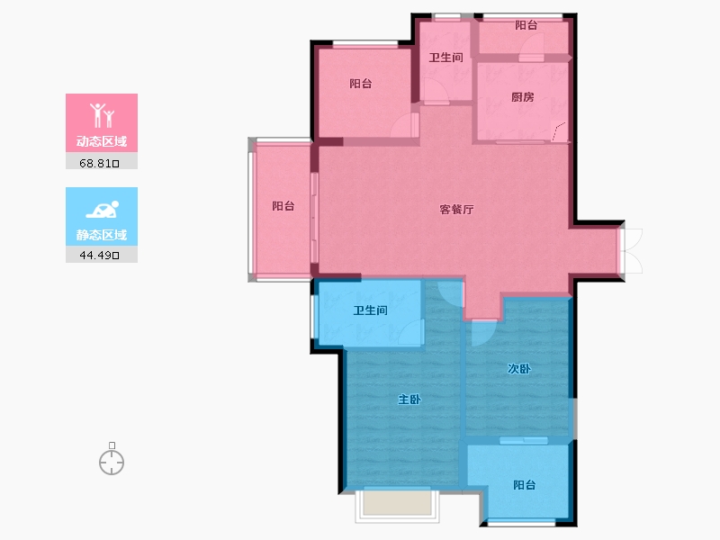 江苏省-常州市-星河国际-101.60-户型库-动静分区