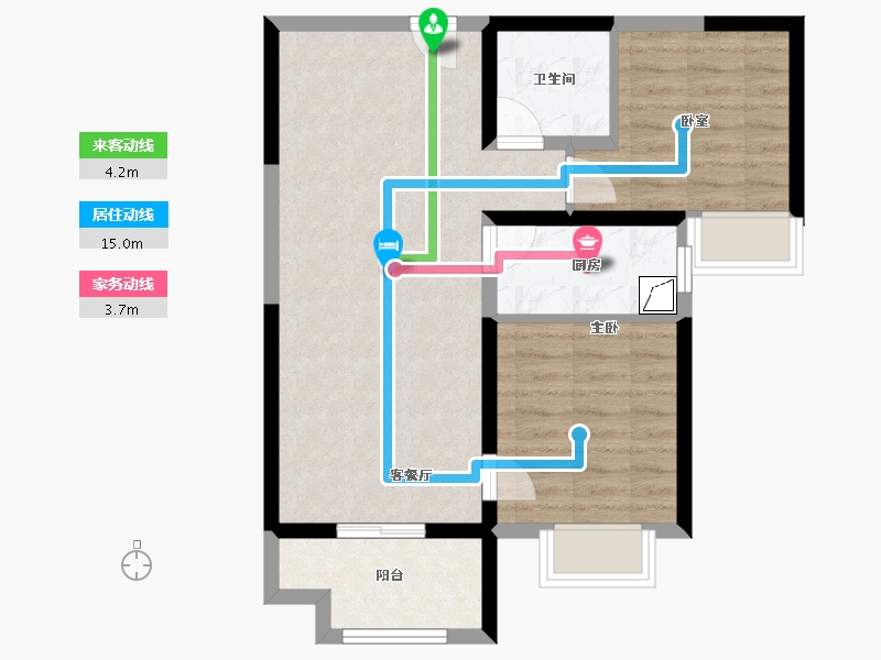 山西省-太原市-碧桂园云顶·云汇-64.25-户型库-动静线