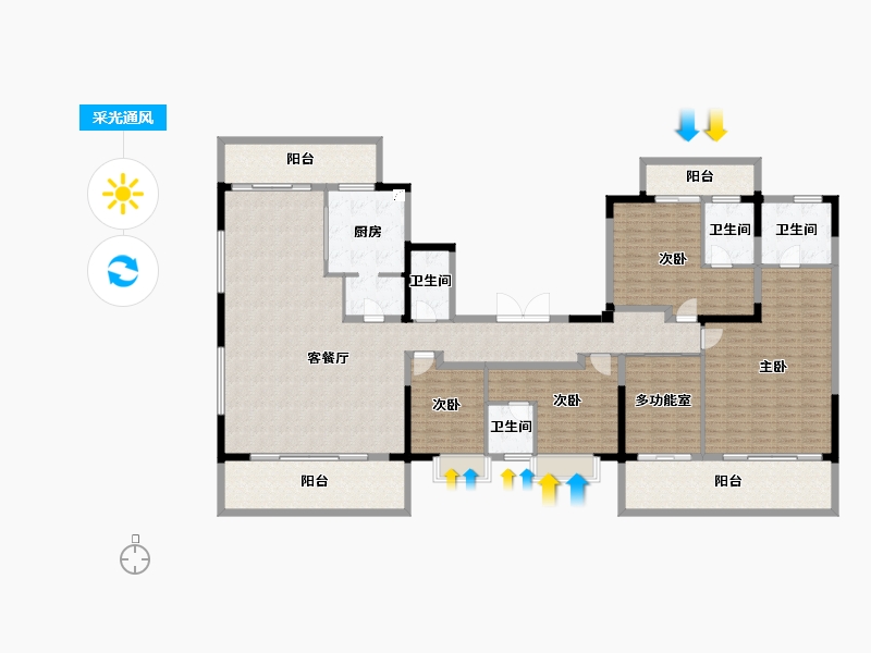 广西壮族自治区-南宁市-建发五象印月-234.21-户型库-采光通风