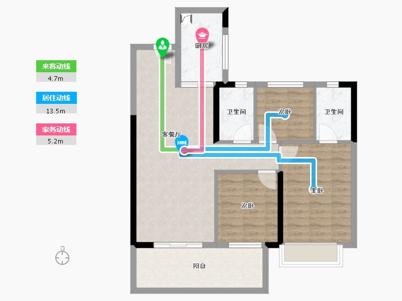 广西壮族自治区-南宁市-奥园瀚德棠悦府-79.14-户型库-动静线