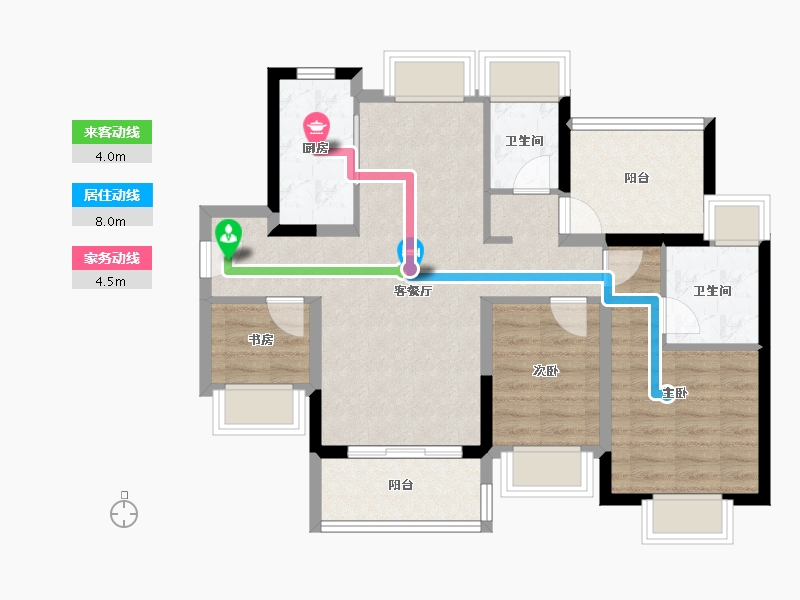 广东省-广州市-港龙皇朝·龙湾壹号-78.50-户型库-动静线