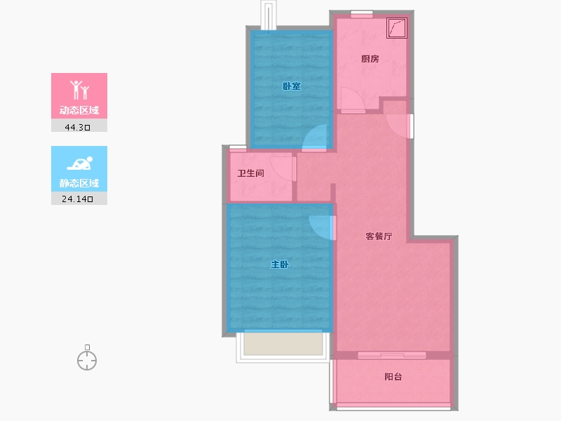 上海-上海市-十里江湾-60.34-户型库-动静分区