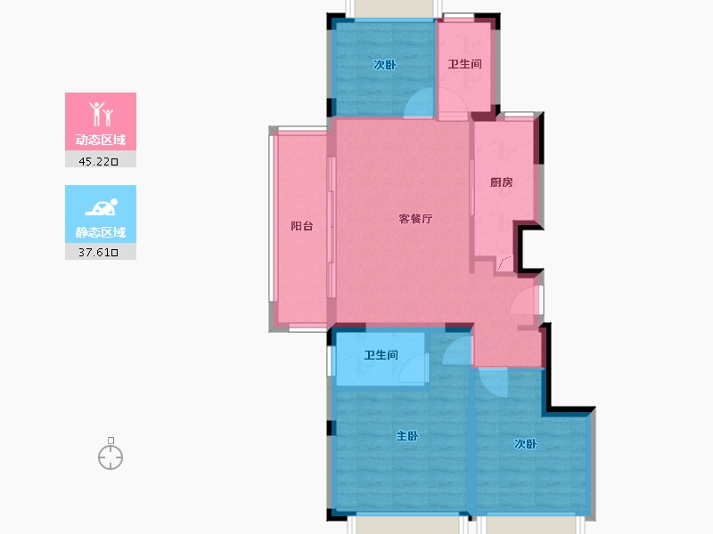 上海-上海市-华发四季半岛-78.18-户型库-动静分区