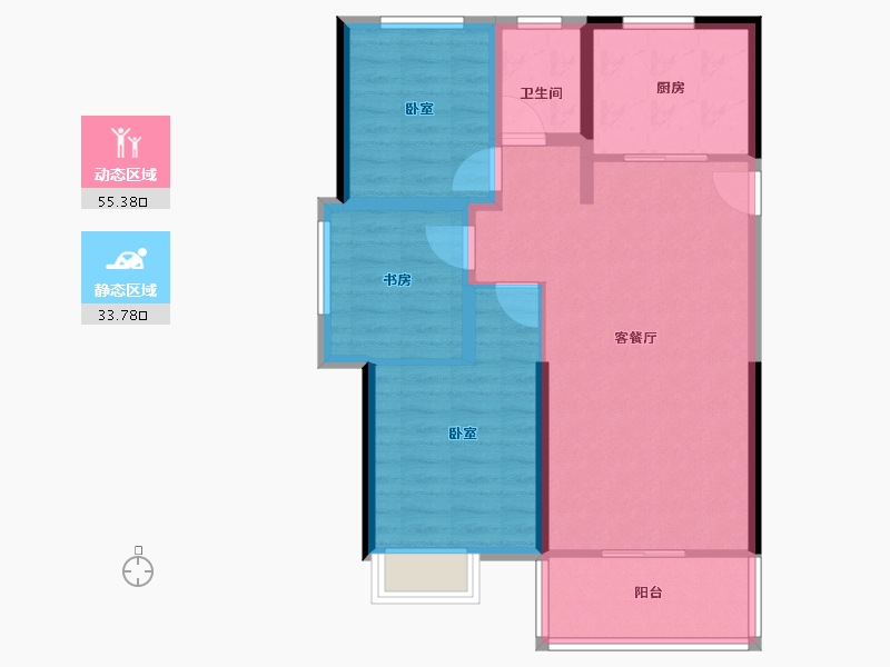 上海-上海市-浦发东悦城-80.00-户型库-动静分区