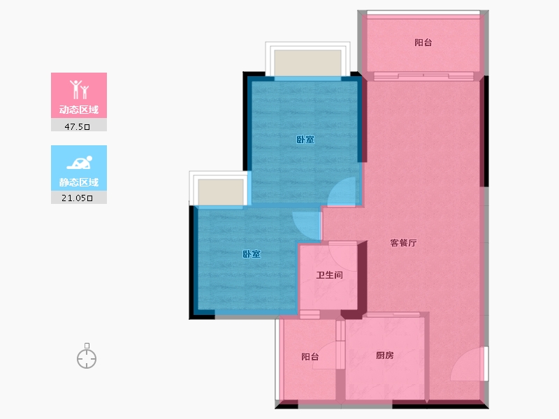 广东省-广州市-敏捷绿湖首府-61.24-户型库-动静分区