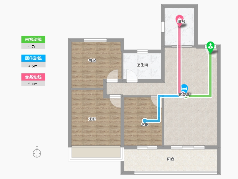 江苏省-常州市-牡丹三江公馆-84.86-户型库-动静线