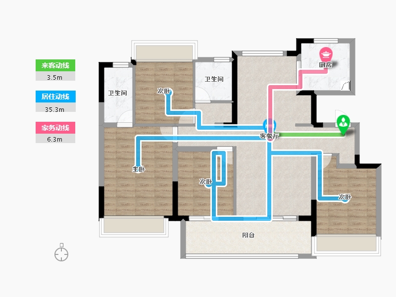 江苏省-常州市-华盛品樾公馆-108.00-户型库-动静线