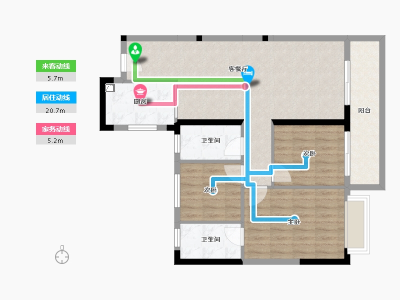 广西壮族自治区-南宁市-奥园瀚德棠悦府-81.32-户型库-动静线