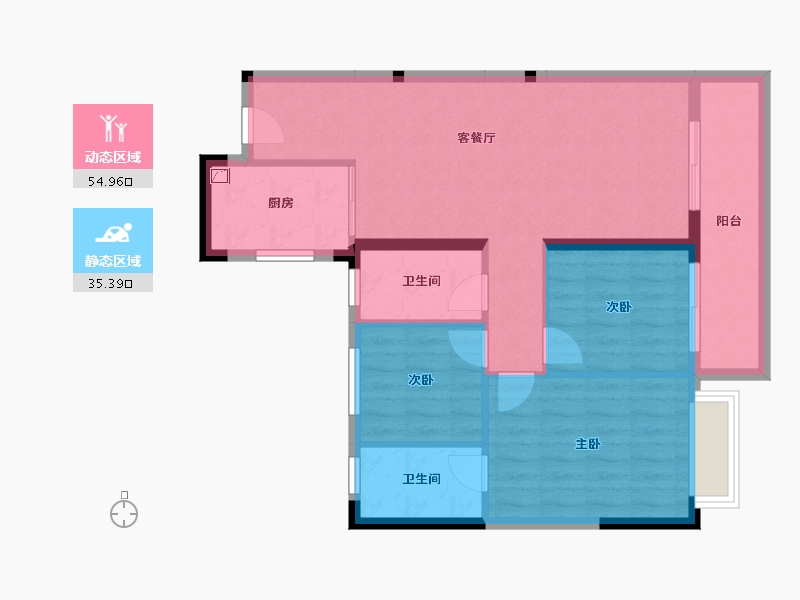 广西壮族自治区-南宁市-奥园瀚德棠悦府-81.32-户型库-动静分区