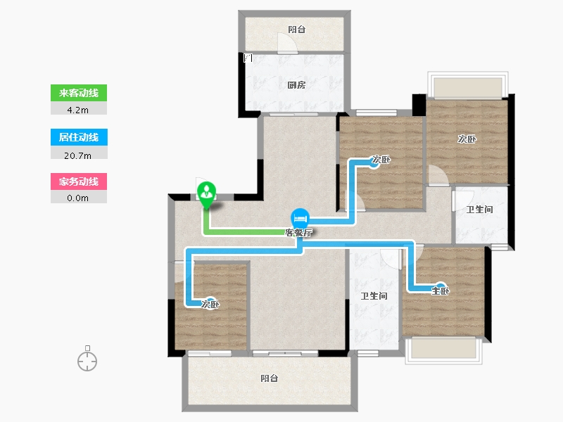 广西壮族自治区-南宁市-阳光城江南檀悦-123.68-户型库-动静线