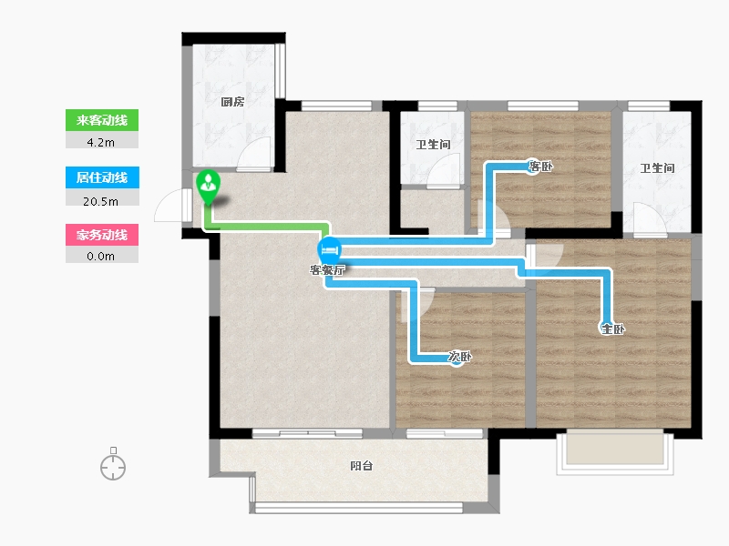 江苏省-常州市-光明光樾华庭-91.96-户型库-动静线