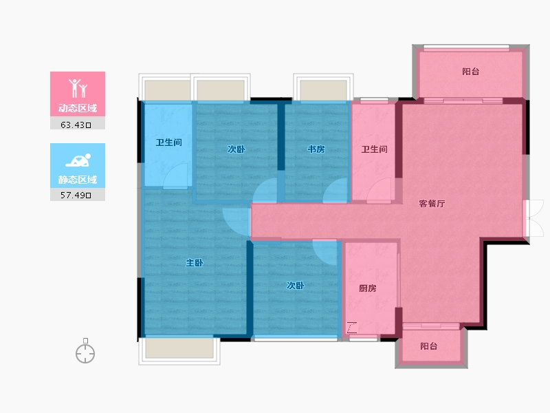 广西壮族自治区-南宁市-盛科城-109.14-户型库-动静分区