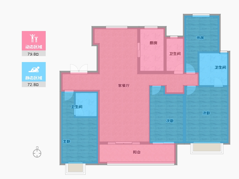 江苏省-常州市-熙悦府-137.31-户型库-动静分区