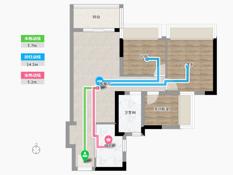 广东省-广州市-招商金茂保利和府花园-63.22-户型库-动静线