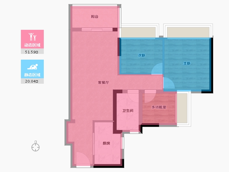 广东省-广州市-招商金茂保利和府花园-63.22-户型库-动静分区