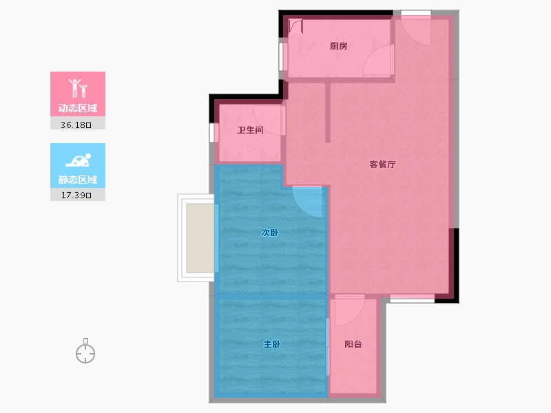 广西壮族自治区-南宁市-荣和公园里-47.95-户型库-动静分区