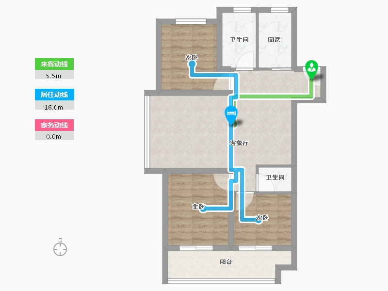 江苏省-常州市-长兴秀江南水岸名苑-65.86-户型库-动静线