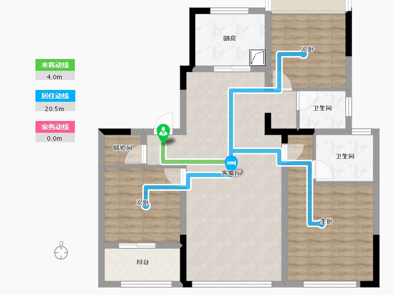 江苏省-常州市-塘月观邸-92.80-户型库-动静线