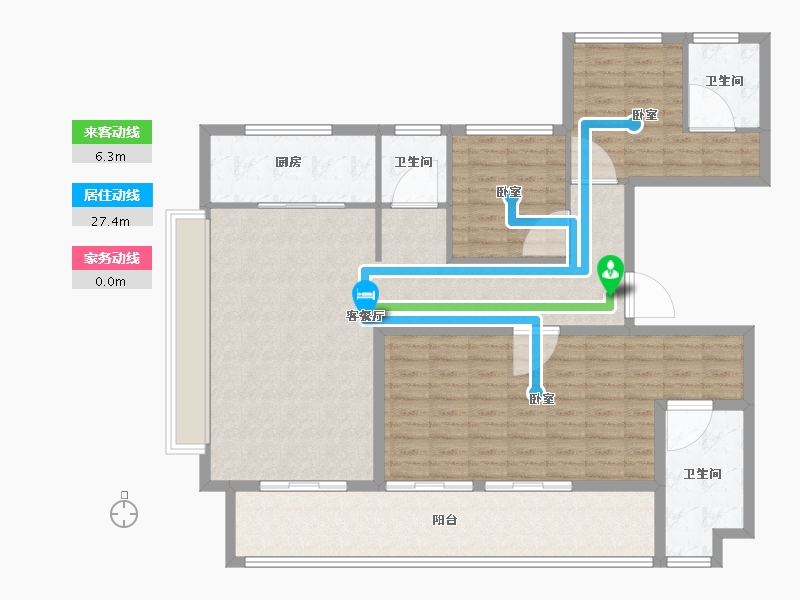 安徽省-合肥市-信达华宇锦绣龙川-132.00-户型库-动静线