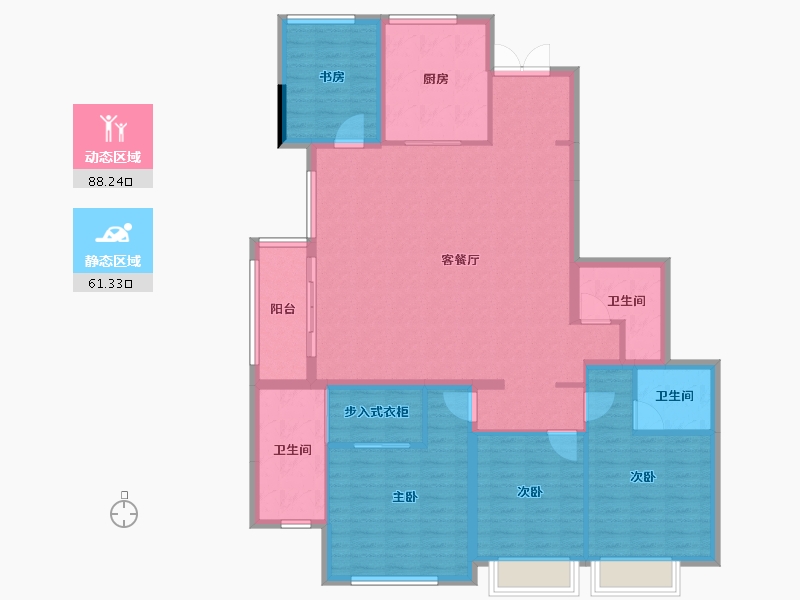 浙江省-杭州市-荟品天语城-136.00-户型库-动静分区