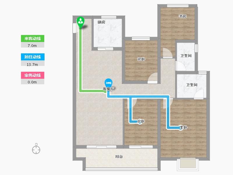 江苏省-常州市-熙悦府-106.46-户型库-动静线