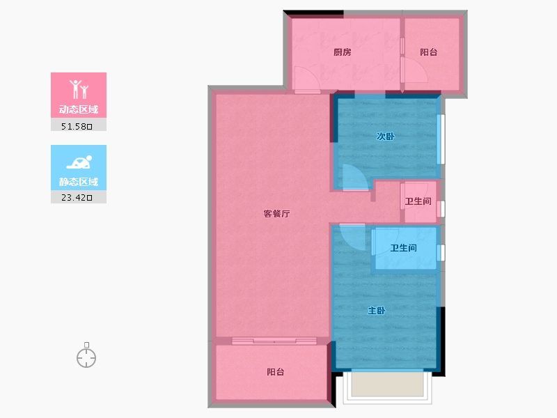 广西壮族自治区-南宁市-振宁星光广场-66.94-户型库-动静分区