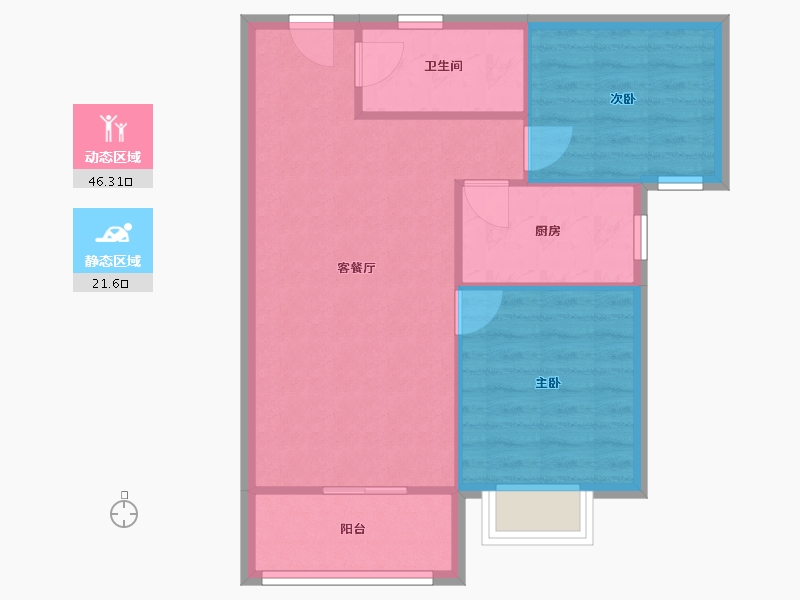 安徽省-合肥市-隆昊·昊天园-62.90-户型库-动静分区