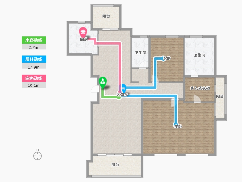 江苏省-南京市-复地御钟山-204.00-户型库-动静线