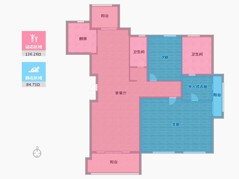 江苏省-南京市-复地御钟山-204.00-户型库-动静分区