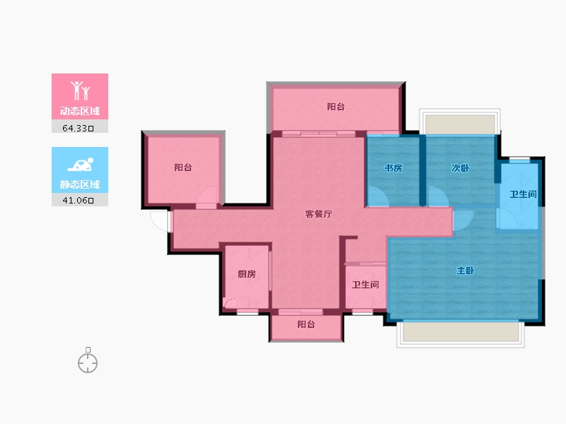 广西壮族自治区-南宁市-金地美域国际-94.55-户型库-动静分区