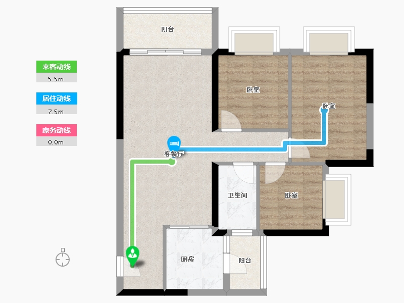 广东省-广州市-敏捷绿湖首府-71.20-户型库-动静线