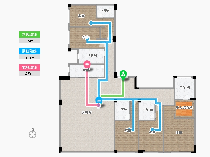 广西壮族自治区-南宁市-瀚林熙水台二期-243.49-户型库-动静线