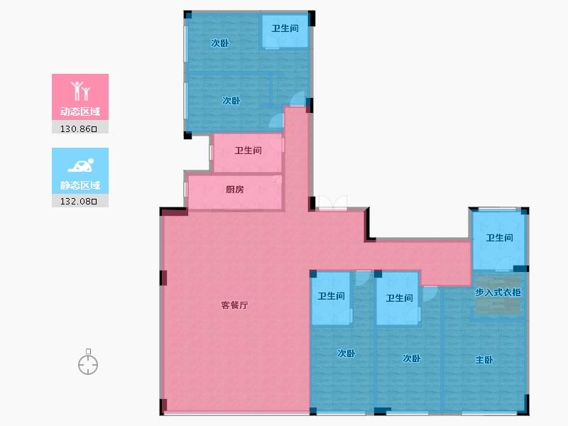 广西壮族自治区-南宁市-瀚林熙水台二期-243.49-户型库-动静分区