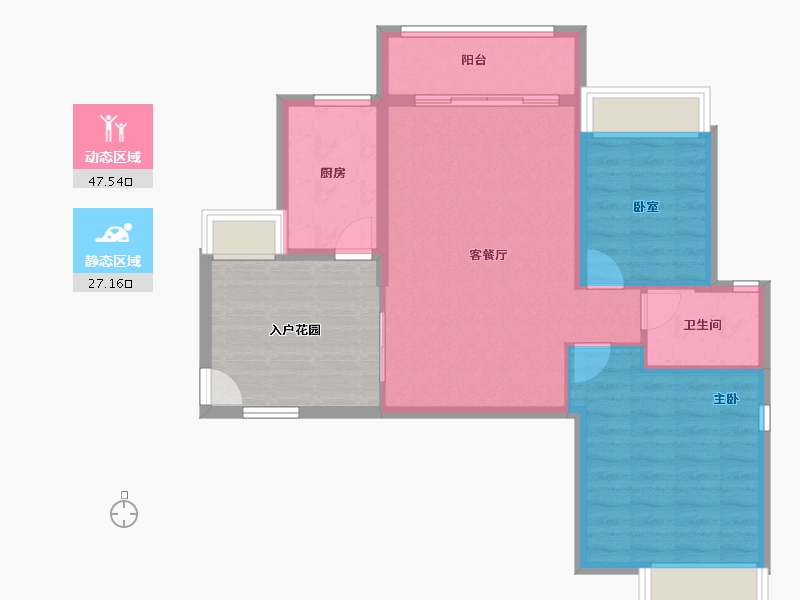 广东省-广州市-南沙珠江湾-78.95-户型库-动静分区