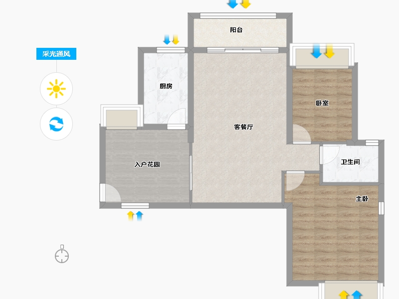 广东省-广州市-南沙珠江湾-78.95-户型库-采光通风