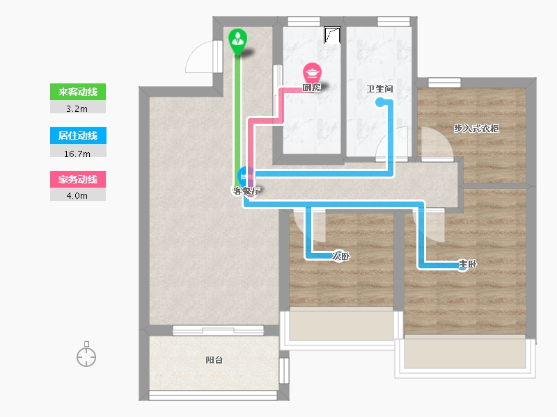 江苏省-苏州市-朗诗和风熙华雅苑-70.00-户型库-动静线